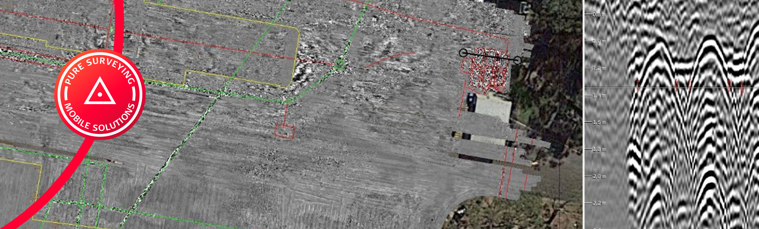 Leica Geosystems | IDS GeoRadar | Office software screenshot of GPR data acquired with Stream DP.